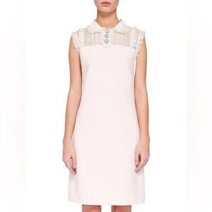 Ted Baker Kyilee Frill Detail Tunic Dress in Nude Pink
